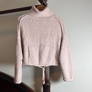 Young Fabulous & Broke Lorena Blush Pink fuzzy sweater